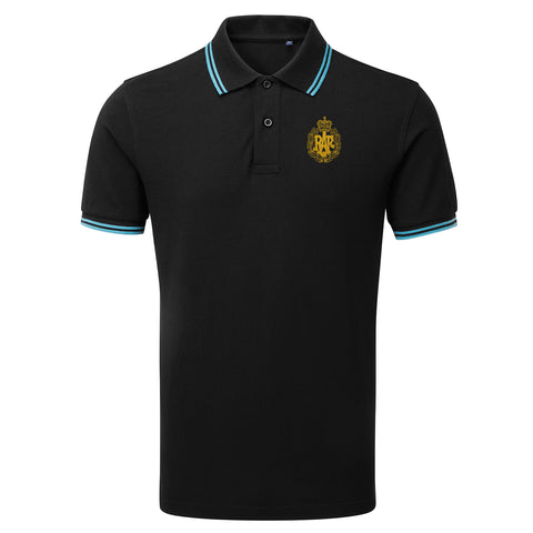 RAF Cap Badge  Embroidered Tipped Polo Shirt