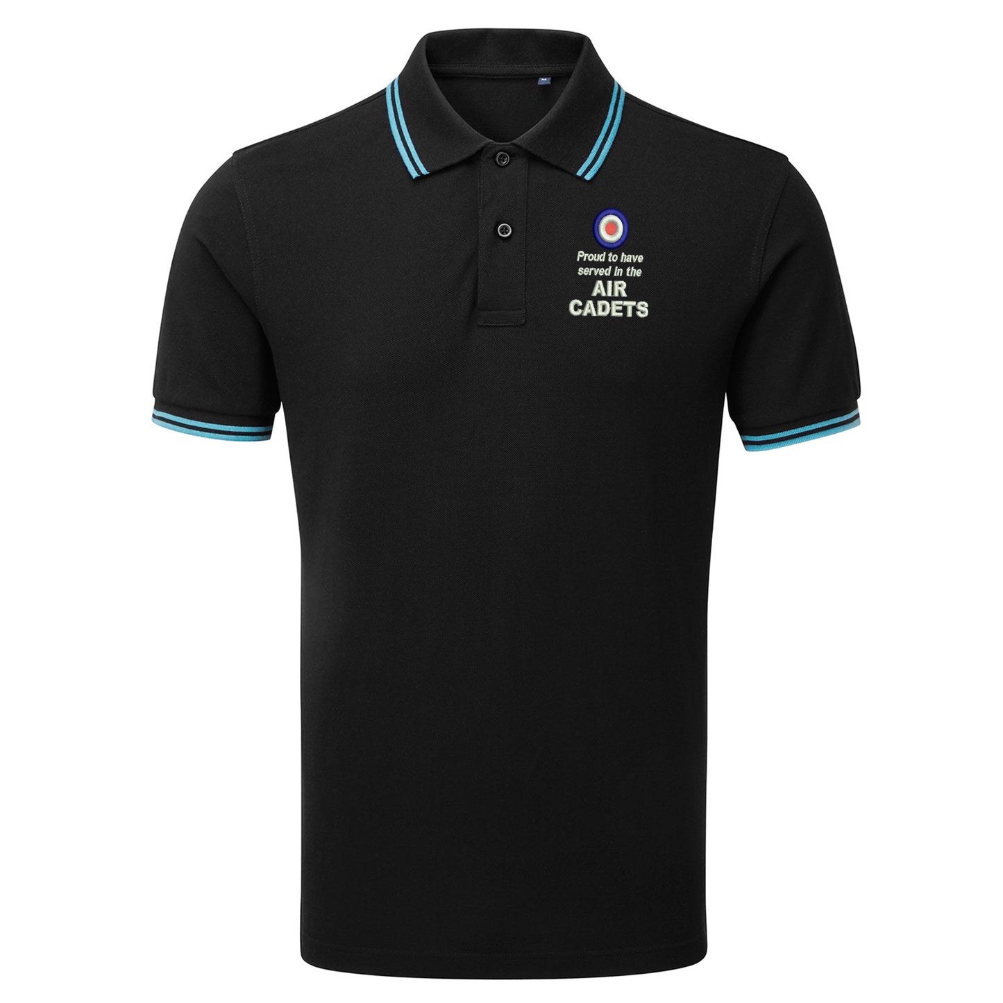 Proud to Have Served in The Air Cadets Embroidered Tipped Polo Shirt