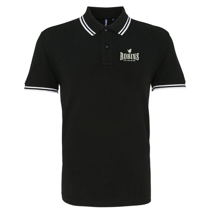 Robins It's a Way of Life Embroidered Tipped Polo Shirt