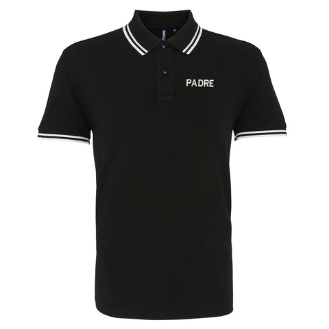 Padre Embroidered Tipped Polo Shirt