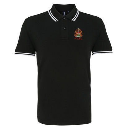 Retro Bristol City 1950s Embroidered Tipped Polo Shirt