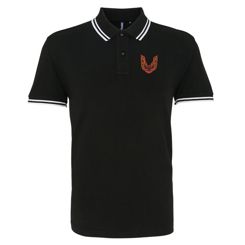 Pontiac Firebird Embroidered Tipped Polo Shirt