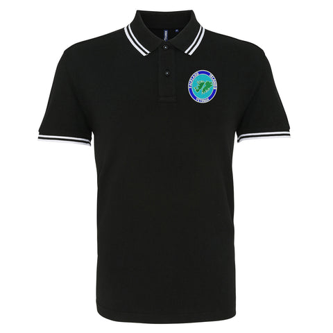 Falkland Islands Veteran Embroidered Tipped Polo Shirt