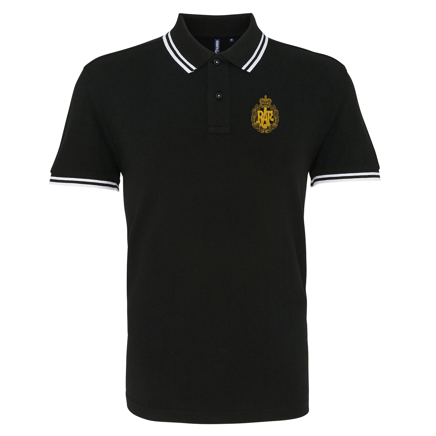 RAF Cap Badge  Embroidered Tipped Polo Shirt