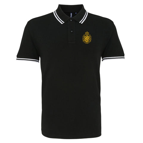 RAF Cap Badge  Embroidered Tipped Polo Shirt