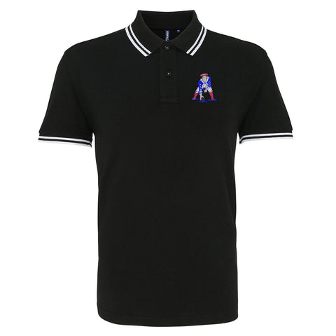 Retro New England Patriots 1972 Embroidered Tipped Polo Shirt