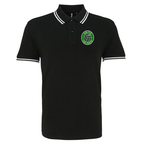 The Hoops Old School Ball Embroidered Tipped Polo Shirt