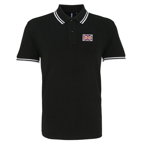 Cambridge Coloured Union Jack Tipped Polo Shirt