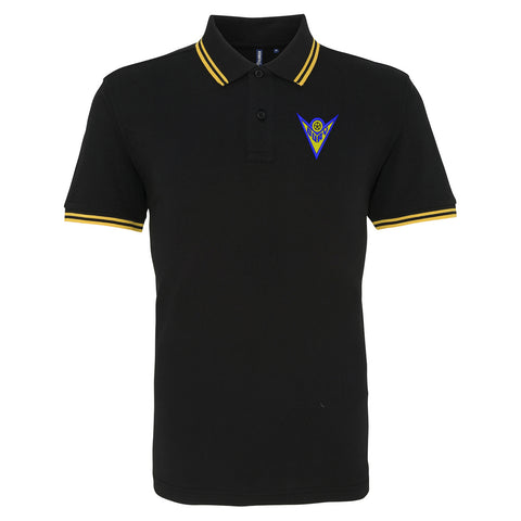 Retro Bury 1974 Embroidered Tipped Polo Shirt