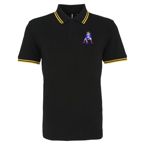 Retro New England Patriots 1972 Embroidered Tipped Polo Shirt