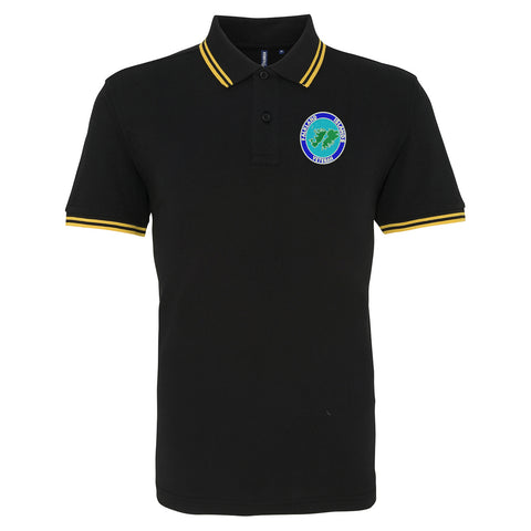 Falkland Islands Veteran Embroidered Tipped Polo Shirt