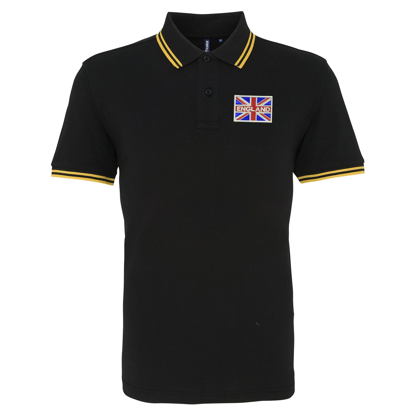 England Coloured Union Jack Embroidered Tipped Polo Shirt