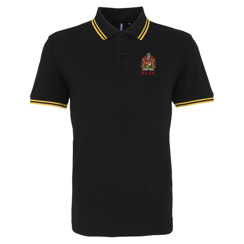 Retro Bristol City 1950s Embroidered Tipped Polo Shirt