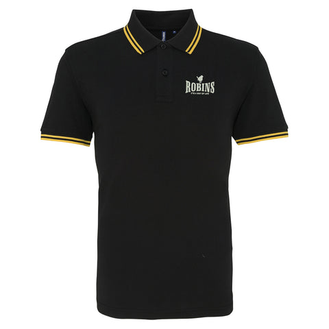 Robins It's a Way of Life Embroidered Tipped Polo Shirt