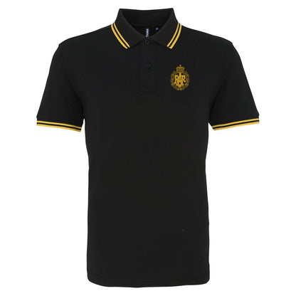 RAF Cap Badge  Embroidered Tipped Polo Shirt