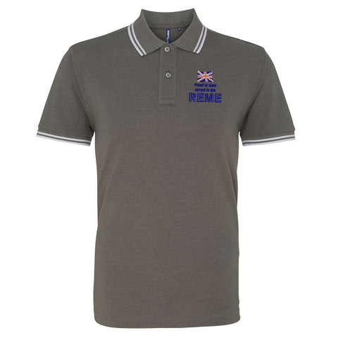 Proud to Have Served in The REME Embroidered Tipped Polo Shirt