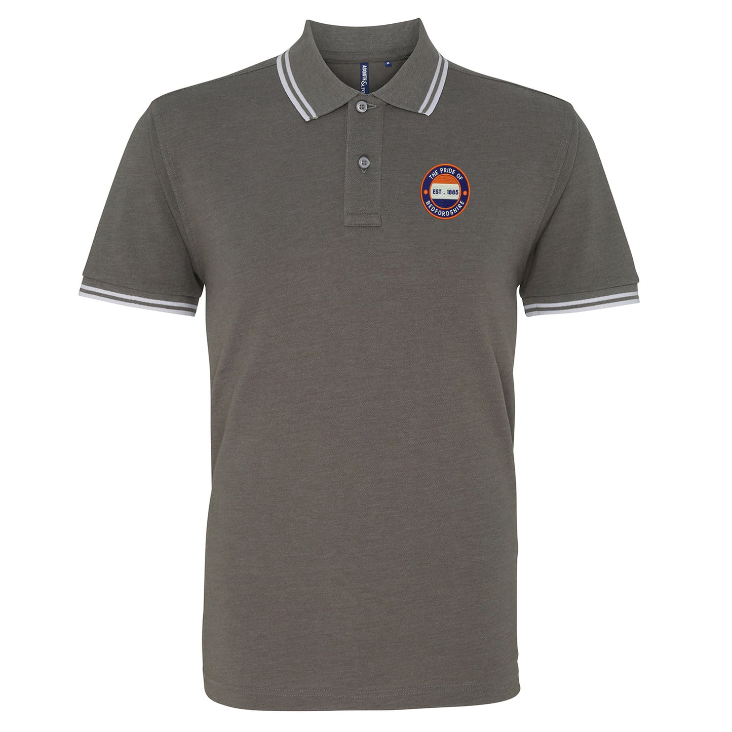 Luton Pride of Bedfordshire Embroidered Tipped Polo Shirt