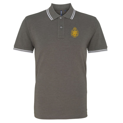 RAF Cap Badge  Embroidered Tipped Polo Shirt