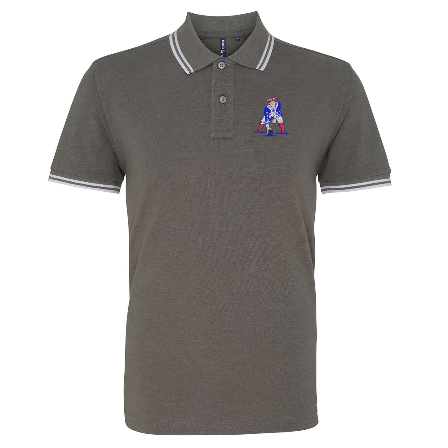 Retro New England Patriots 1972 Embroidered Tipped Polo Shirt