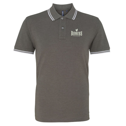 Robins It's a Way of Life Embroidered Tipped Polo Shirt