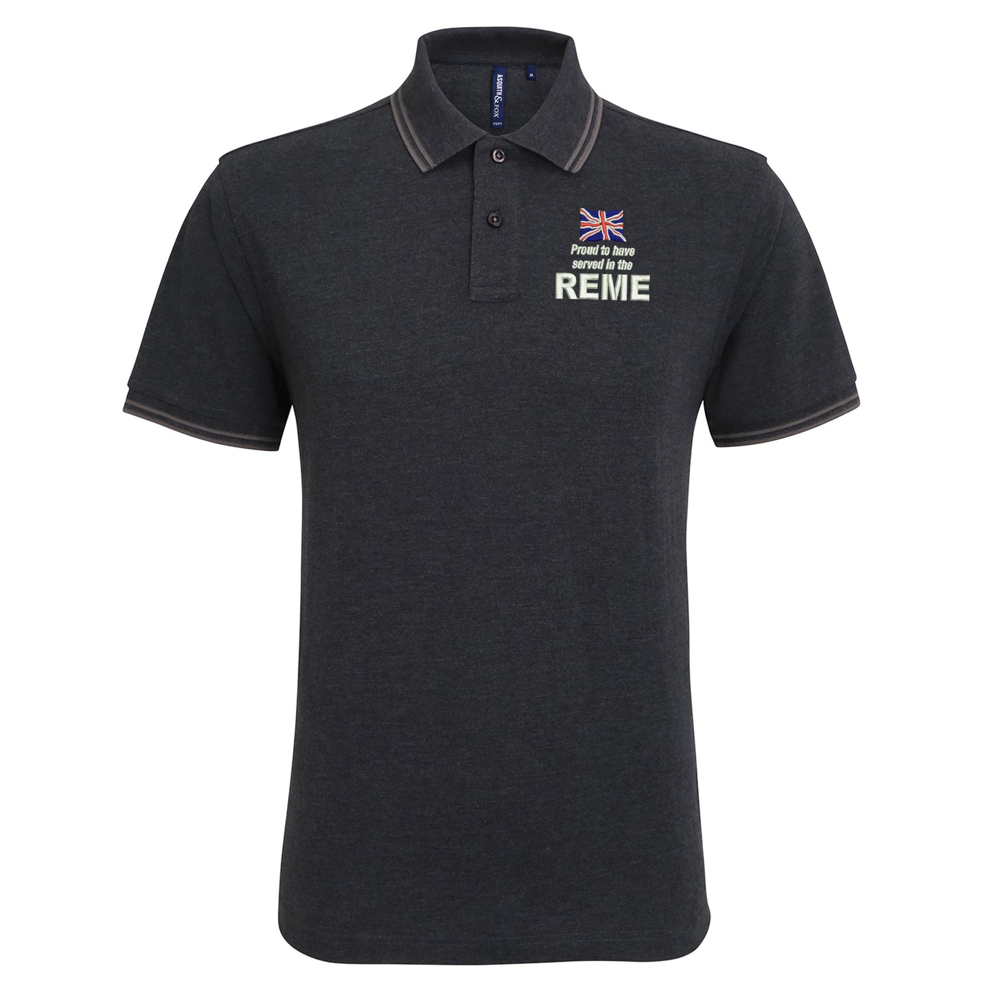 Proud to Have Served in The REME Embroidered Tipped Polo Shirt