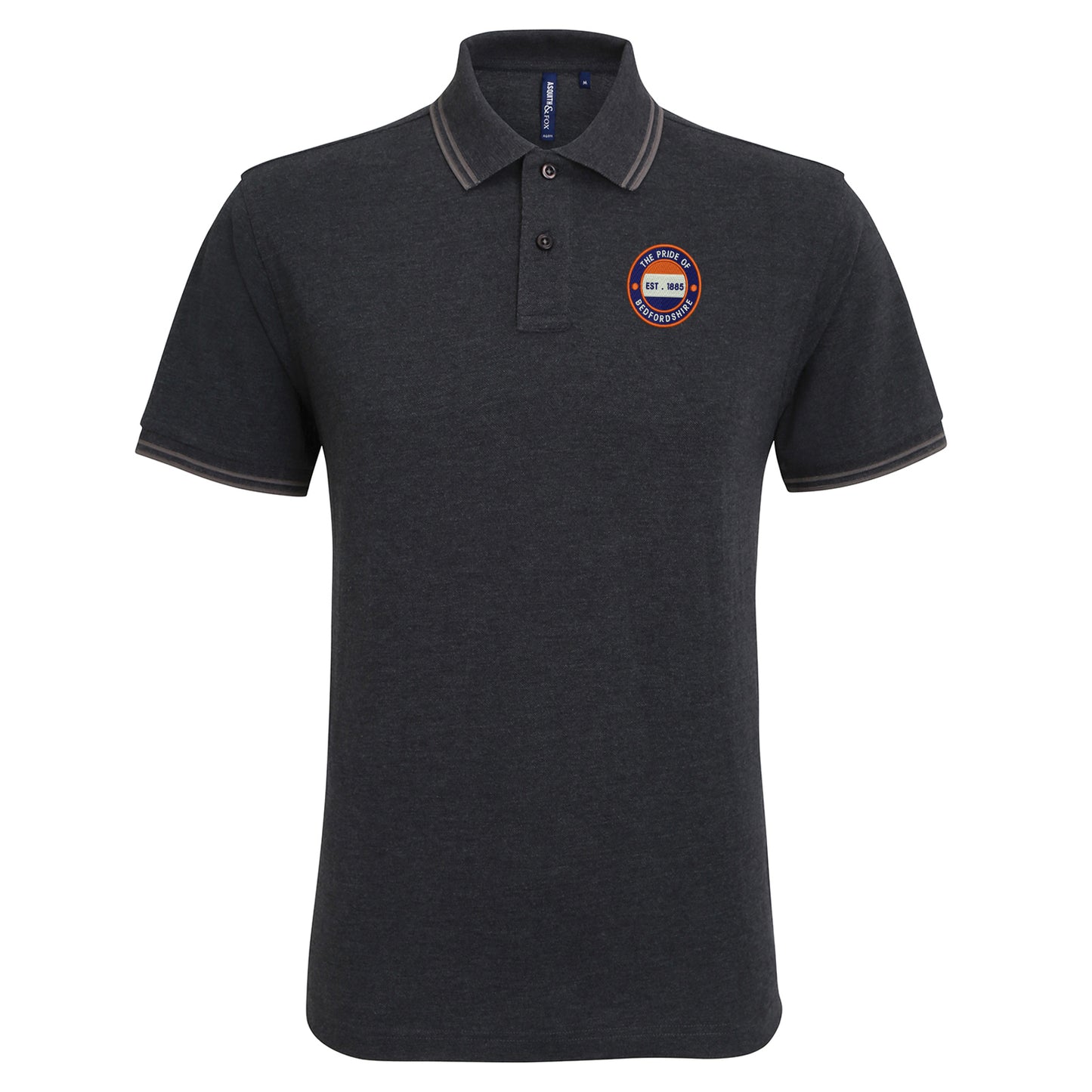 Luton Pride of Bedfordshire Embroidered Tipped Polo Shirt