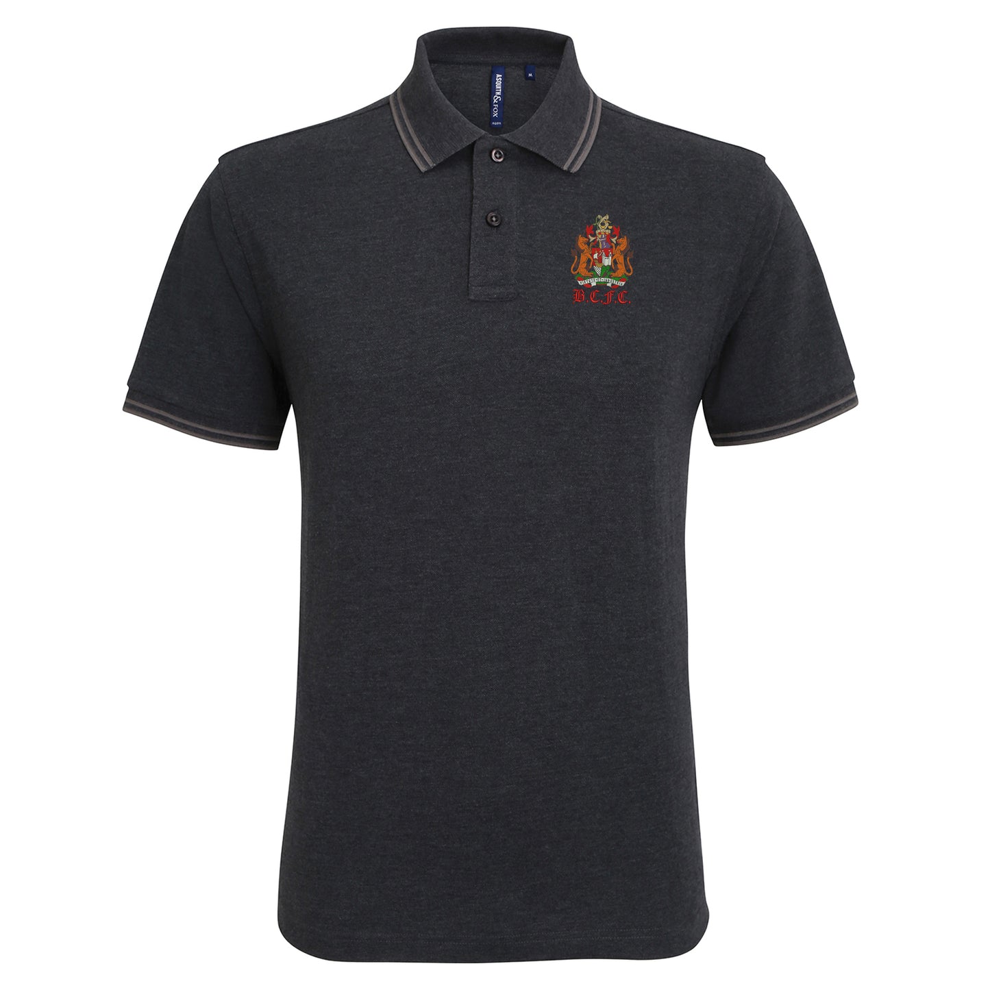 Retro Bristol City 1950s Embroidered Tipped Polo Shirt