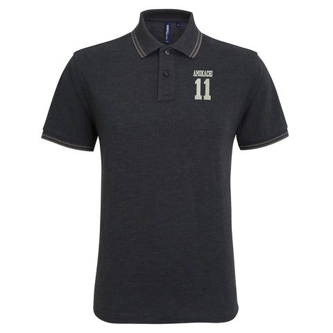 Amokachi 11 Embroidered Tipped Polo Shirt