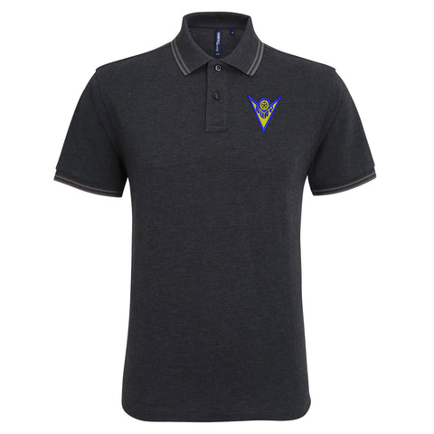 Retro Bury 1974 Embroidered Tipped Polo Shirt