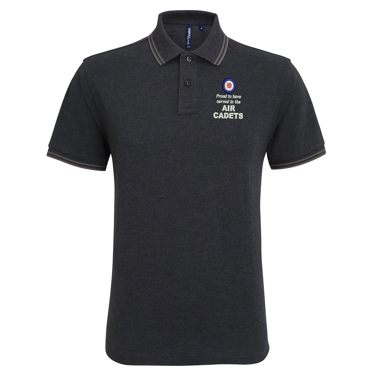 Proud to Have Served in The Air Cadets Embroidered Tipped Polo Shirt