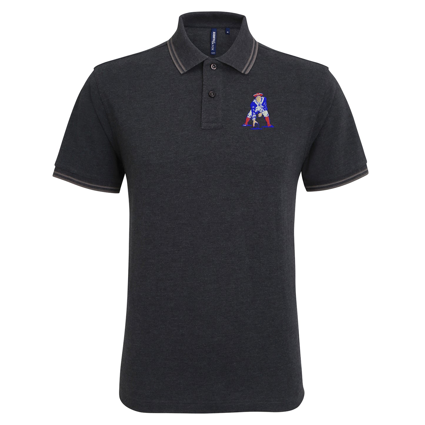 Retro New England Patriots 1972 Embroidered Tipped Polo Shirt