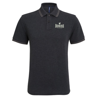 Robins It's a Way of Life Embroidered Tipped Polo Shirt