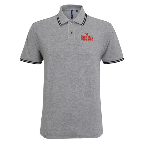 Robins It's a Way of Life Embroidered Tipped Polo Shirt