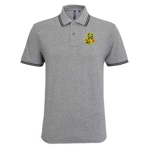 Cobra Kai Embroidered Tipped Polo Shirt