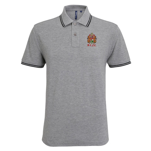 Retro Bristol City 1950s Embroidered Tipped Polo Shirt