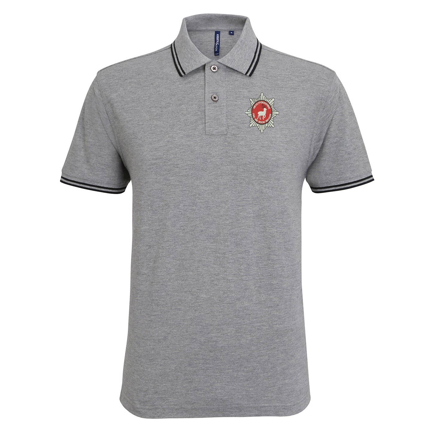 Hertfordshire Fire Service Embroidered Tipped Polo Shirt