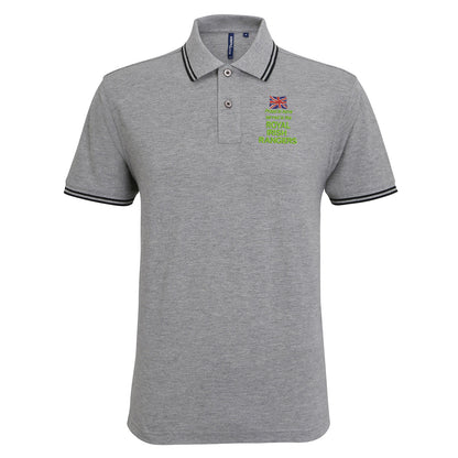 Proud to Have Served in The Royal Irish Rangers Embroidered Tipped Polo Shirt