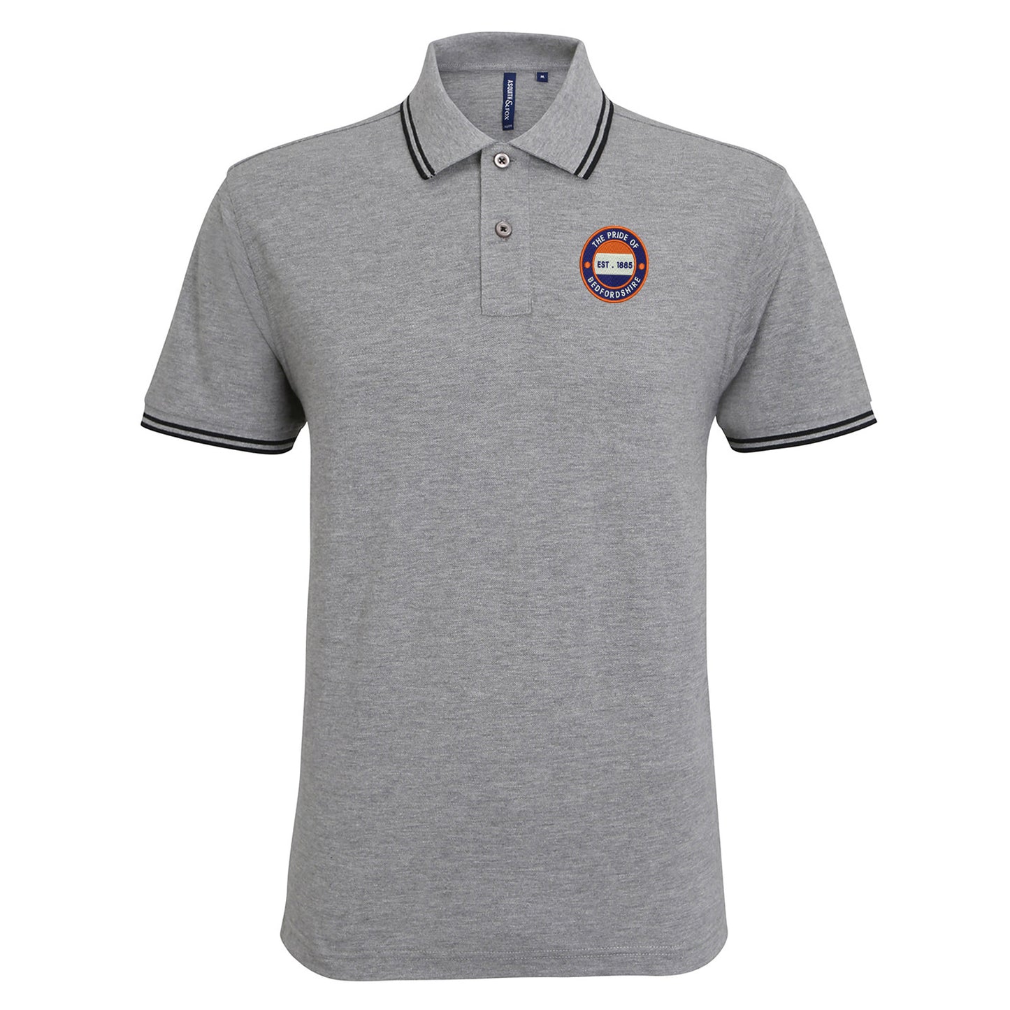 Luton Pride of Bedfordshire Embroidered Tipped Polo Shirt