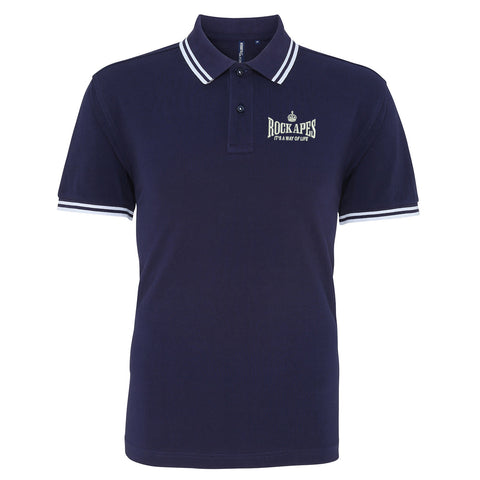 Rock Apes It's a Way of Life Embroidered Tipped Polo Shirt