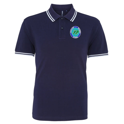 Falkland Islands Veteran Embroidered Tipped Polo Shirt