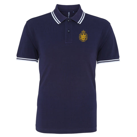 RAF Cap Badge  Embroidered Tipped Polo Shirt