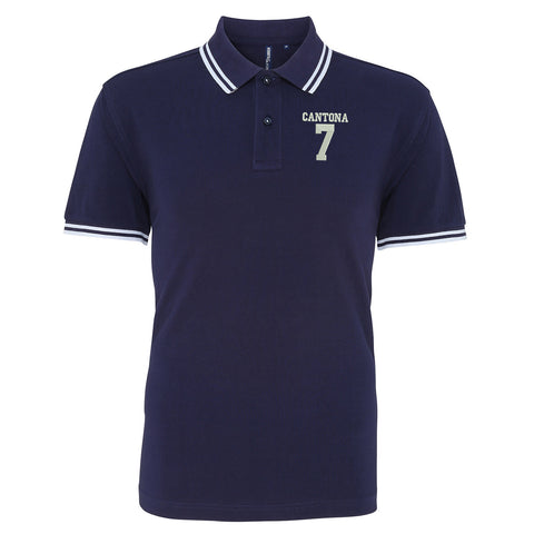 Cantona 7 Embroidered Tipped Polo Shirt
