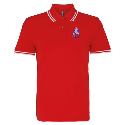 Retro New England Patriots 1972 Embroidered Tipped Polo Shirt