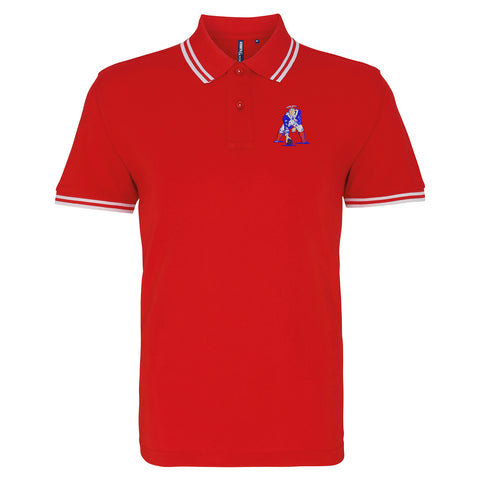 Retro New England Patriots 1972 Embroidered Tipped Polo Shirt