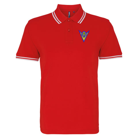 Retro Bury 1974 Embroidered Tipped Polo Shirt