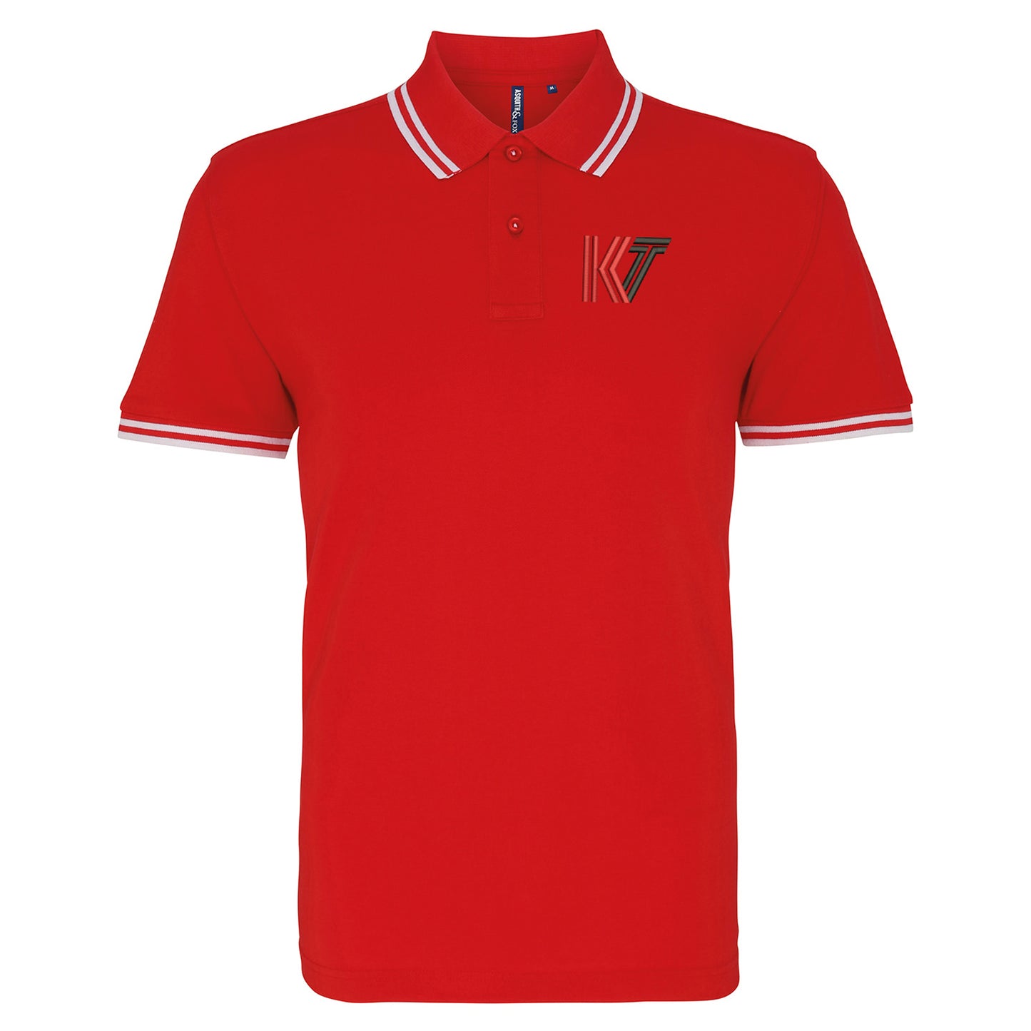 Retro Kettering Town Embroidered Tipped Polo Shirt