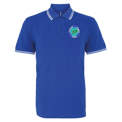 Falkland Islands Veteran Embroidered Tipped Polo Shirt