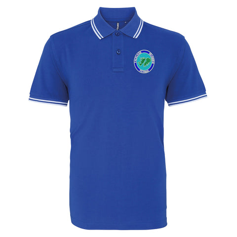 Falkland Islands Veteran Embroidered Tipped Polo Shirt