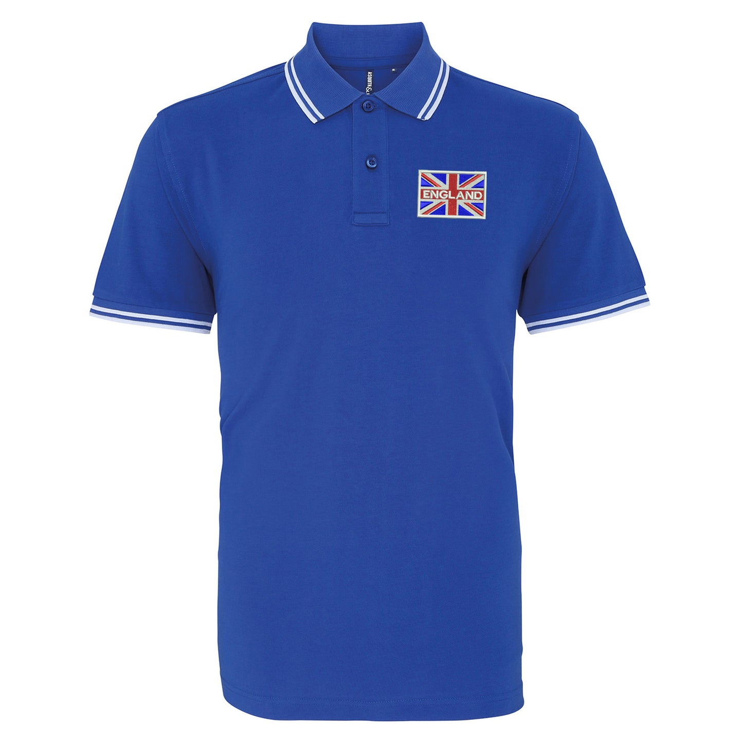 England Coloured Union Jack Embroidered Tipped Polo Shirt