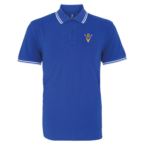 Retro Bury 1974 Embroidered Tipped Polo Shirt